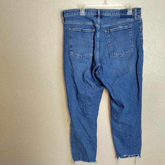 abercrombie and fitch the mom high rise distressed jeans sz 32/14 - Picture 3 of 8